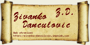 Živanko Dančulović vizit kartica